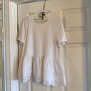 Kate Spade Broome St size L shirt w/eyelet trim